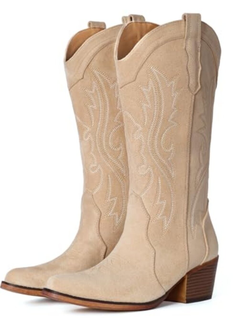 Cowboy Boots For Women Western Cowgirl Boots Mid Calf Snip Toe
